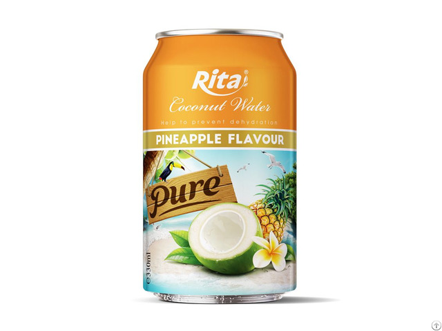 Coconut Water With Pineapple Flavor 330ml Can