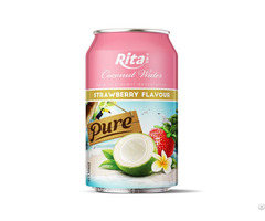 Coconut Water With Strawberry Flavor 330ml Can