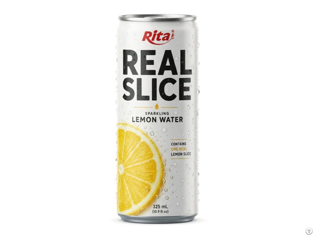Sparkling Water With A Real Lemon Slice 325ml Slim Can