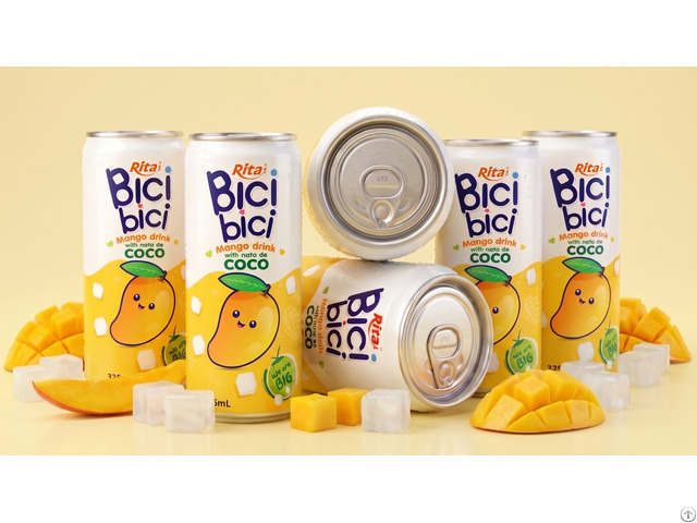 Bici 325ml Mango Drink With Nata De Coco Wide Opening Can