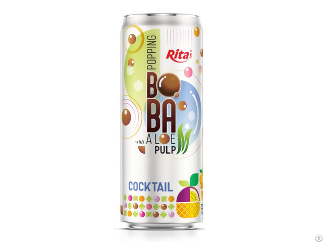 320ml Sleek Can Bubble Tea Mix Passion Fruit
