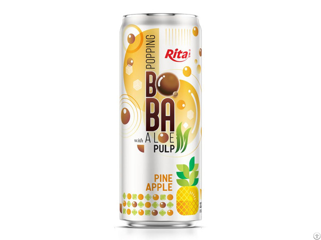 320ml Sleek Can Pineapple Flavored Bubble Tea