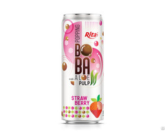 320ml Sleek Can Strawberry Flavored Bubble Tea