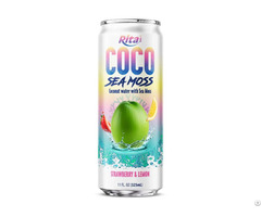 Coconut Water With Sea Moss Strawberry And Lemon Flavor