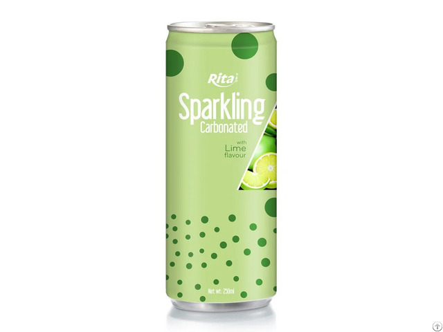 Sparkling Carbonated With Lime Flavor 250ml Can