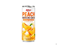 Peach Nata De Coco With Real Pulp