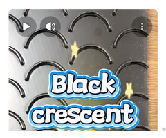Black Crescent Patterned Pvc Conveyor Belt