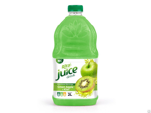 Rita Green Apple Kiwi Juice Drink 2l Pet Bottle Nutritional Beverage