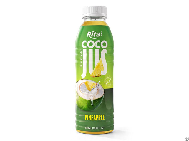 Coco Jus Real Coconut Water With Pineapple Juice 500ml Pet Bottle