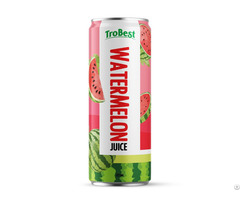 Trobest Watermelon Juice Original 325ml Can Refreshing Fruit Drink