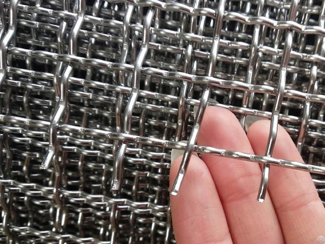Crimped Wire Mesh Black Steel 304 430 And Intermediate Crimp