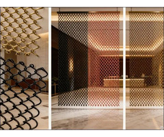 Flexible Aluminum Chain Link Mesh Curtains For Interior Room Division In Hotels
