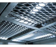 Interior Suspended Expanded Metal Mesh Ceiling Tiles For Modern Office Building Design