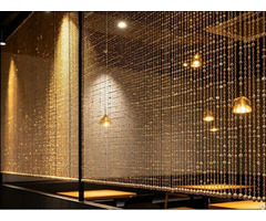 Metal Bead Chain Curtains For Restaurant Partition And Interior Decorative Screening