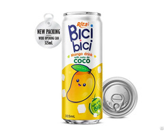 Bici 325ml Mango Drink With Nata De Coco Wide Opening Can Wholesale Beverage