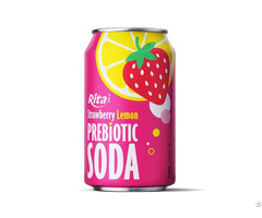 Strawberry Lemon Prebiotic Soda 330ml Short Can Wholesale Beverage