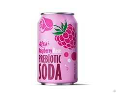 Raspberry Rose Prebiotic Soda 330ml Short Can Wholesale Beverage