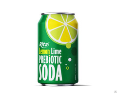 Lemon Lime Prebiotic Soda 330ml Short Can Wholesale Beverage