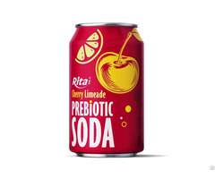 Cherry Limeade Prebiotic Soda 330ml Short Can Wholesale Beverage