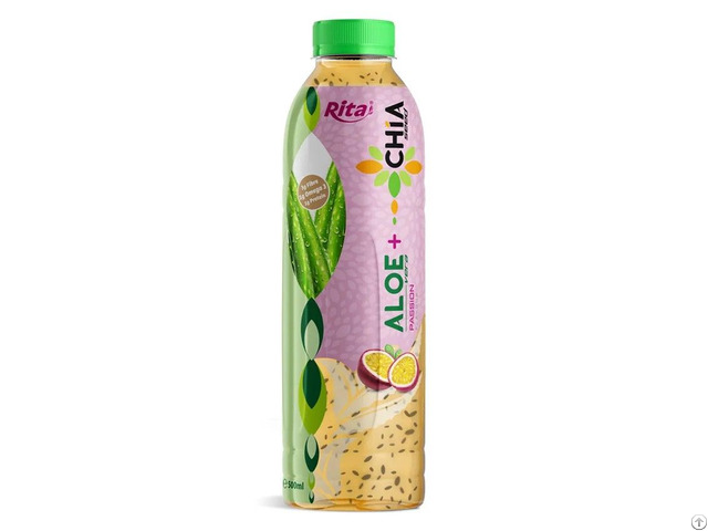 Rita Aloe Vera Drink With Chia Seed Passion Fruit Flavor Pet Bottle 16 9 Fl Oz Wholesale Beverage