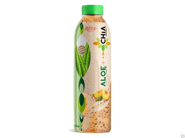 Rita Aloe Vera Drink With Chia Seed Peach Flavor Pet Bottle 16 9 Fl Oz Wholesale Beverage