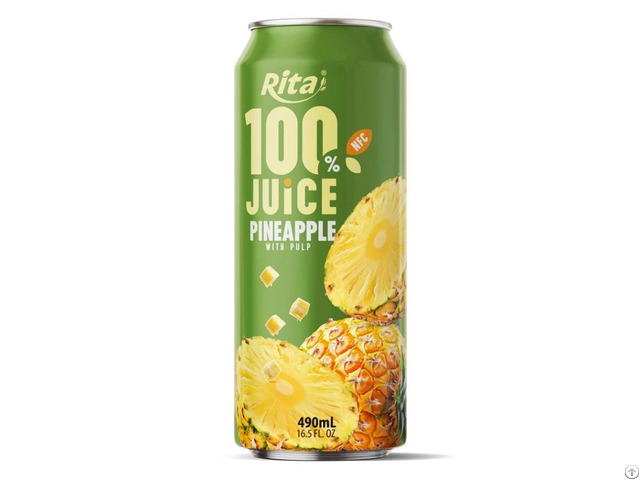 Rita 100% Nfc Pineapple Juice With Pulp 16 5 Fl Oz Cans Wholesale Beverage