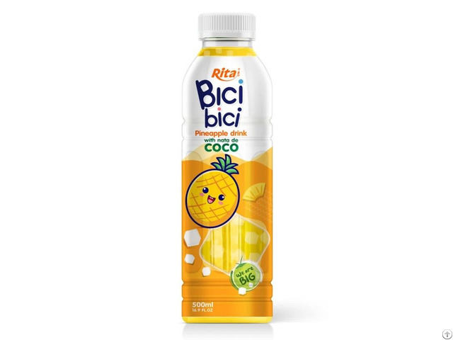 Bici Pineapple Juice Drink With Nata De Coco 16 9 Fl Oz Pet Bottle Wholesale Beverage