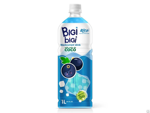 Pet Bottle Bigi Blackcurrant Drink With Nata De Coco 1l Wholesale Beverage