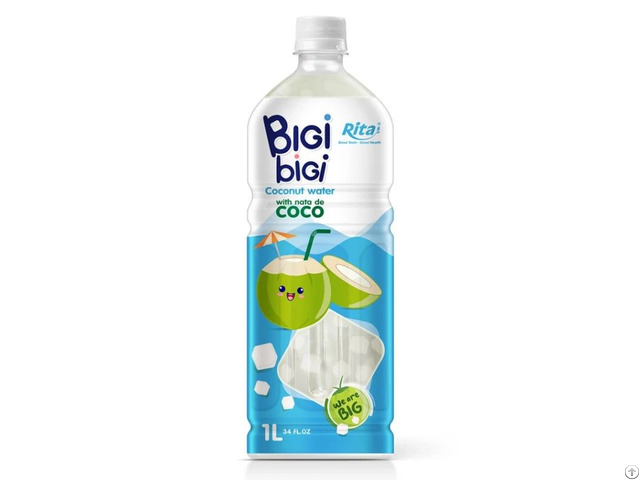 Pet Bottle Bigi Coconut Water Drink With Nata De Coco 1l Wholesale Beverage