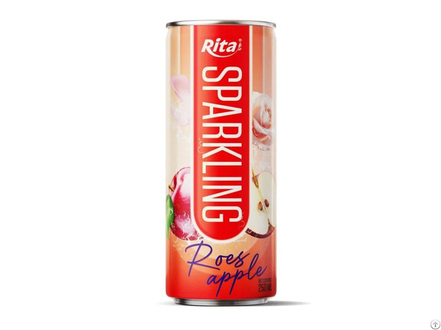 Sparkling Drink Fruit Apple And Roes 250ml Cans Wholesale Beverage