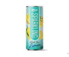 Sparkling Drink Fruit Lemon And Black Tea 250ml Cans Wholesale Beverage