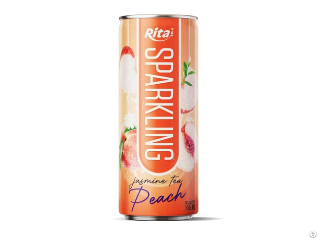 Sparkling Drink Fruit Peach And Jasmine Tea 250ml Cans Wholesale Beverage