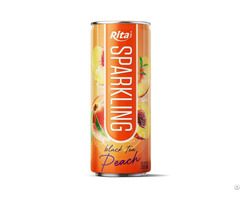 Sparkling Drink Fruit Peach And Black Tea 250ml Cans Wholesale Beverage