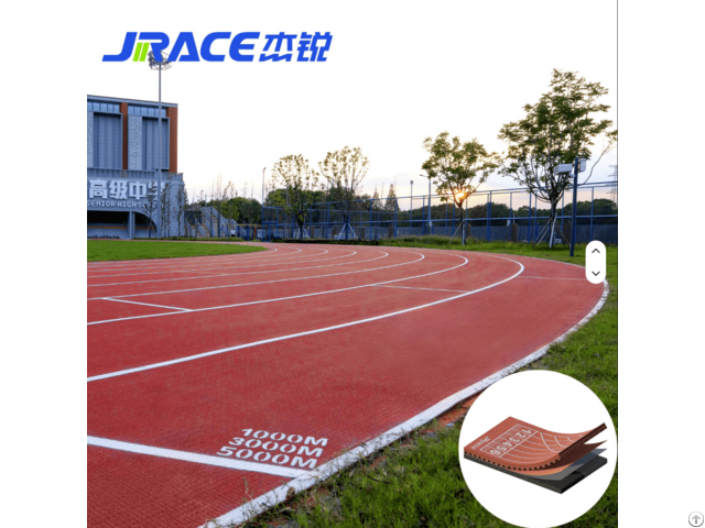Jrace Prefabricated Tartan Running Track With Competition Grade Rubber Surface