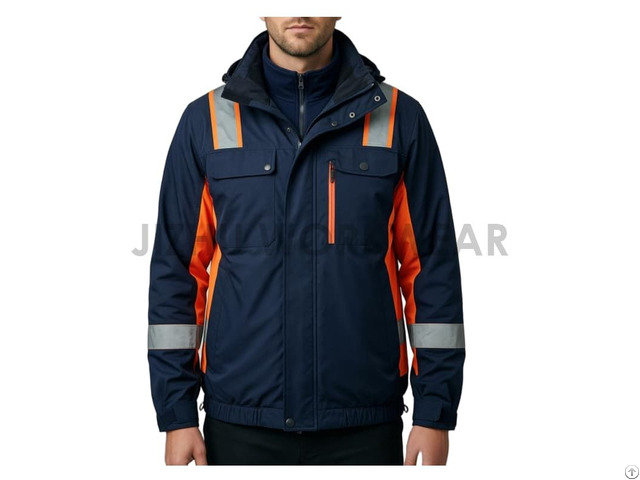 High Visibility Hooded Executive Work Jacket