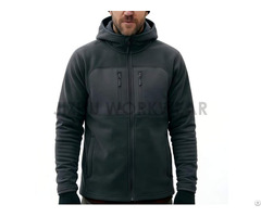 Men’s Dark Grey Hooded Fleece Jacket