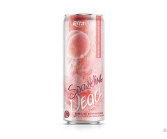 Supplier 320ml Sleek Can Sparkling Water Mix Peach Flavor