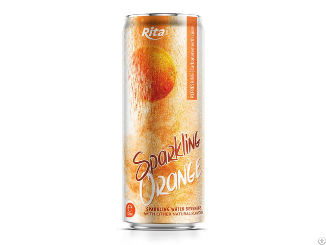 Best Flavor Sparkling Water Mix Orange 320ml Sleek Can