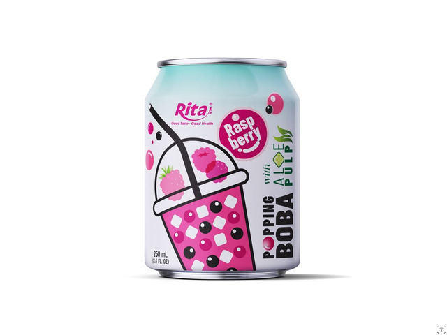 Best Taste 8 4 Fl Oz Cans Popping Boba Bubble Tea Mix Raspberry