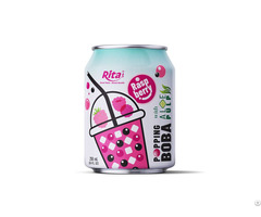 Best Taste 8 4 Fl Oz Cans Popping Boba Bubble Tea Mix Raspberry