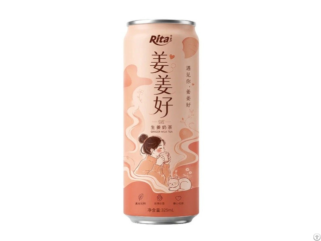 Ginger Milk Tea Drink 325ml Can Wholesale Beverage