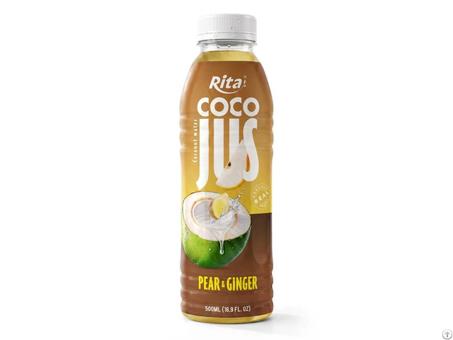Coco Jus Real Coconut Water With Pear And Ginger Juice 500ml 16 9 Fl Oz Oem Supply From Vietnam