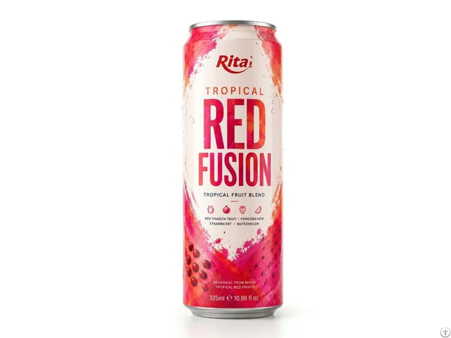 Natural Red Fusion Tropical Fruit Blend 325ml Can Oem Supply From Vietnam