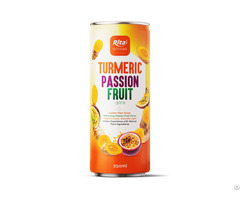 250ml Turmeric Passion Fruit Drink Slim Can Oem Beverage
