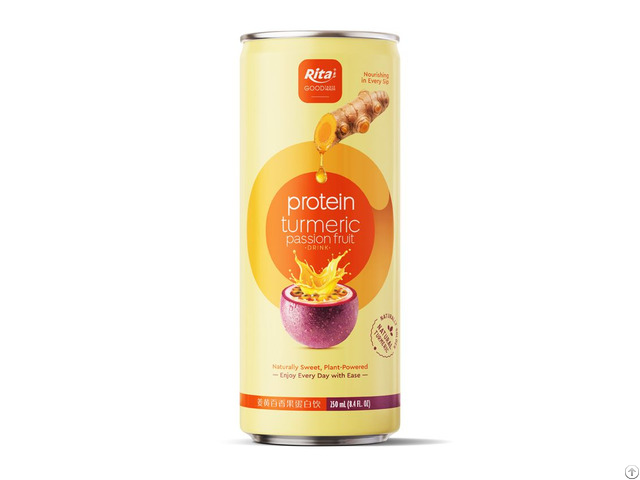 Rita Protein Turmeric Passion Fruit Drink 250ml Slim Can
