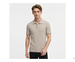 New Solid Color Knitted Casual Fashion Men S Polo Shirt