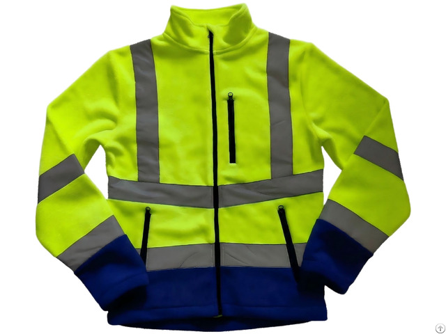 Hi Vis Polar Fleece Full Zip Work Jacket