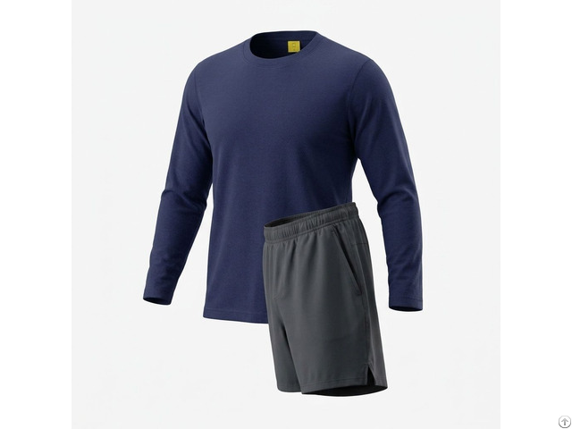180gsm Men Basic Blank Long Sleeve Crew Neck T Shirt