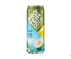 Rita Pineapple Flavored Coconut Water 325ml Can With 15g Protein