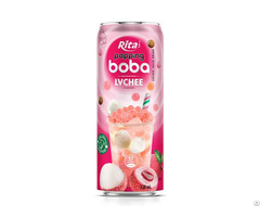 Bulk Buy Popping Boba Tea Lychee Flavor 320ml Slim Can